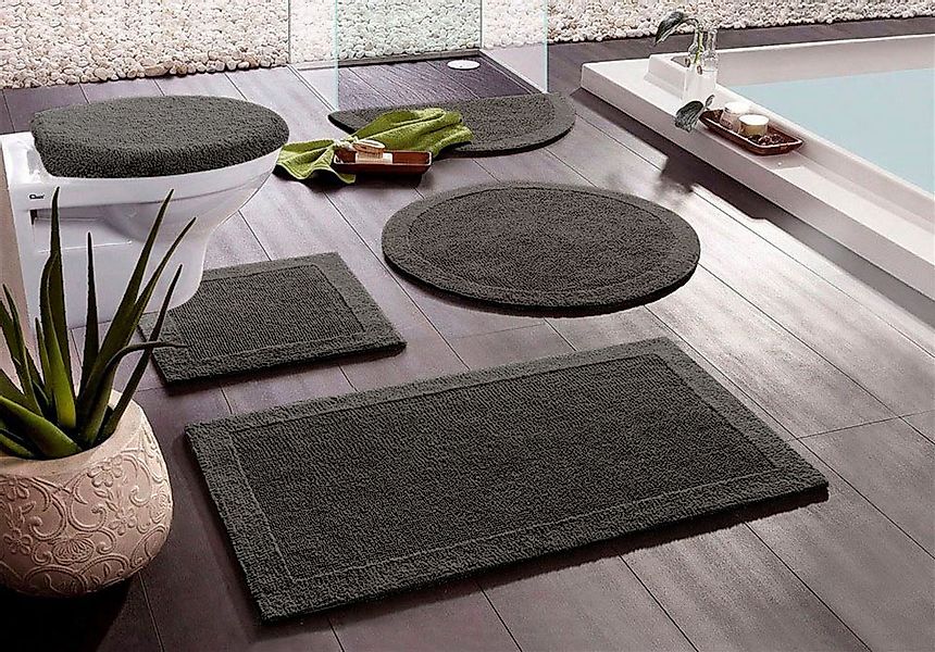 my home Badematte "Kapra, Badvorleger, Badezimmer Teppich" Höhe 14 mm beids günstig online kaufen