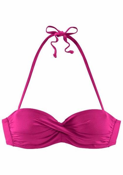 s.Oliver Bandeau-Bikini-Top "Spain" in unifarben mit Wickeloptik günstig online kaufen
