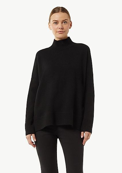 comma Longpullover Strickpullover Strickpullover mit Stehkragen und Rippdet günstig online kaufen