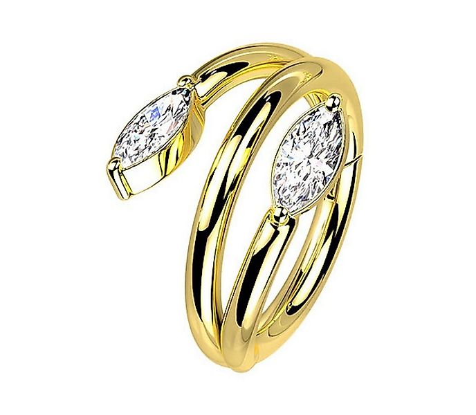 Taffstyle Nasenpiercing Septum Piercing Ring Segmentring Clicker Kristall D günstig online kaufen