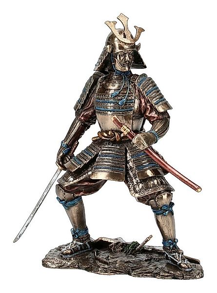 Figuren Shop GmbH Dekofigur Samurai Figur - Krieger in Rüstung mit zwei Sch günstig online kaufen