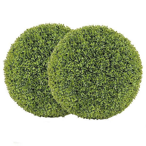 Costway 2er Buchsbaumkugel Kugel UV-Beständig Grün 40 cm günstig online kaufen