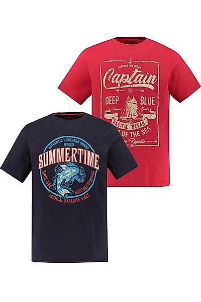 JP1880 T-Shirt T-Shirt 2er-Pack Captain Summertime Halbarm günstig online kaufen