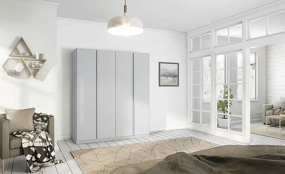 Drehtürenschrank  Stella ¦ grau ¦ Maße (cm): B: 181 H: 210 T: 54.0 Schränke günstig online kaufen