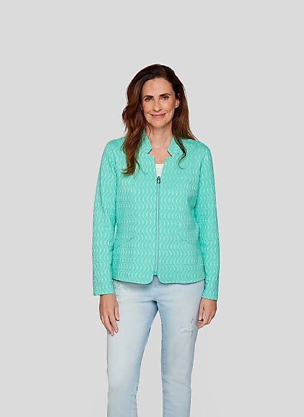 Rabe Kurzjacke, ohne Kapuze, mit Reißverschluss und Allover-Muster günstig online kaufen