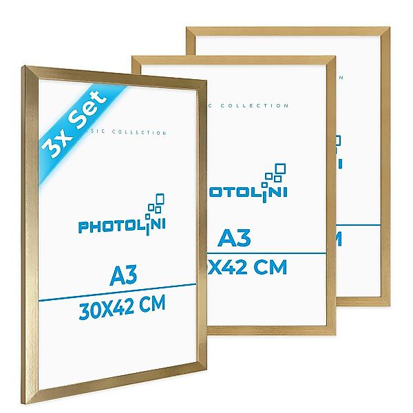 PHOTOLINI Bilderrahmen 3er Set, stabiles MDF-Holz, günstig online kaufen