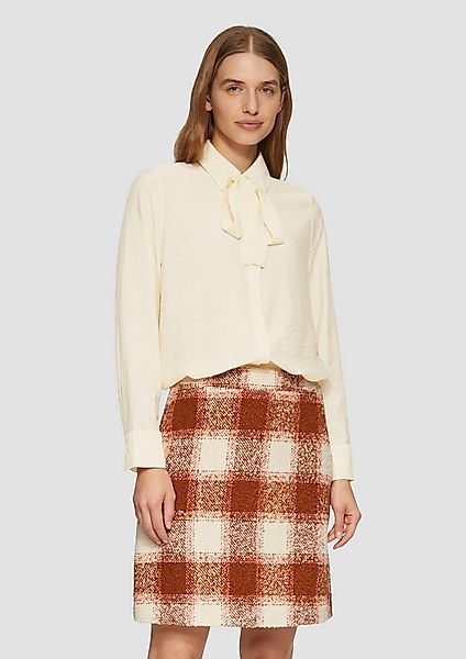 s.Oliver Langarmbluse Bluse Strukturierte Bluse mit abnehmbarer Schluppe günstig online kaufen
