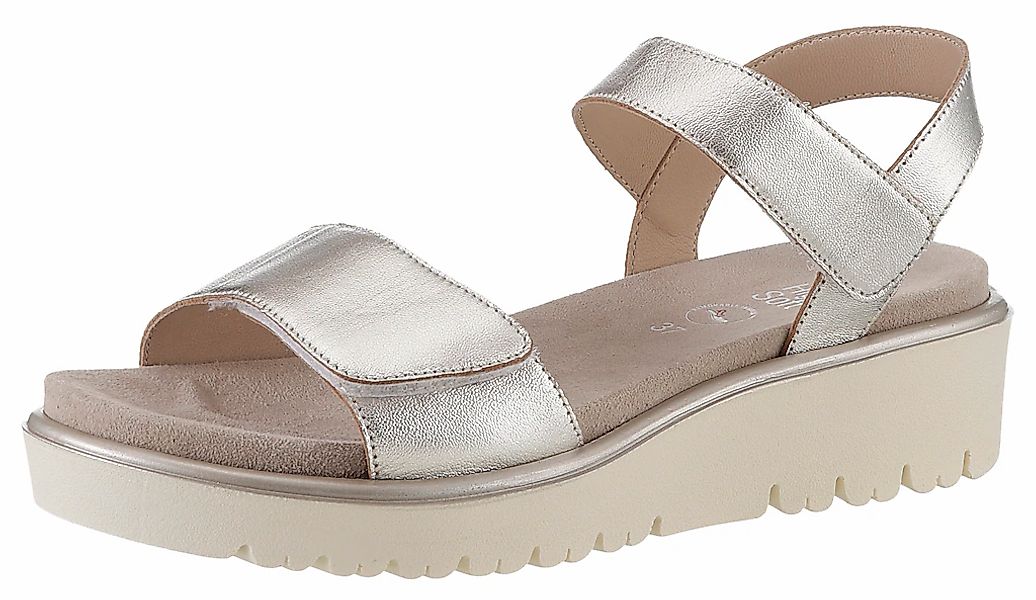 Ara BILBAO Sandalette, Sommerschuh, Sandale, Keilabsatz, Klett, Weite G (we günstig online kaufen