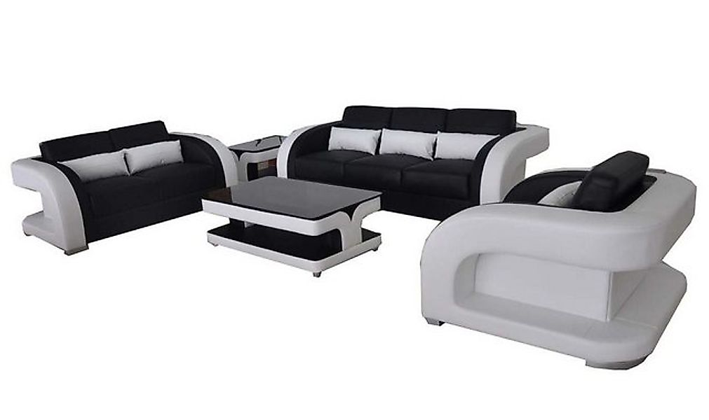 Xlmoebel Sofa Neue moderne XXL Ledersofa-Garnitur mit USB-Anschluss, besteh günstig online kaufen