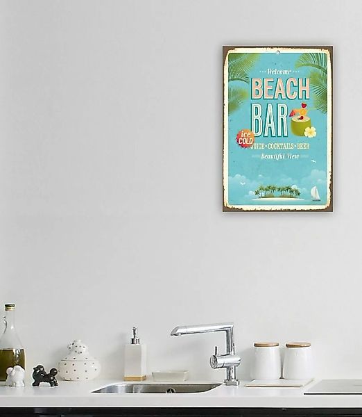 Home affaire Metallbild Beach Bar, Bar günstig online kaufen