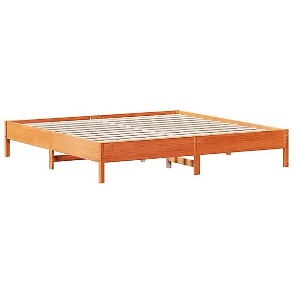 vidaXL Massivholzbett ohne Matratze Wachsbraun 180x200 Kiefernholz 842689 günstig online kaufen