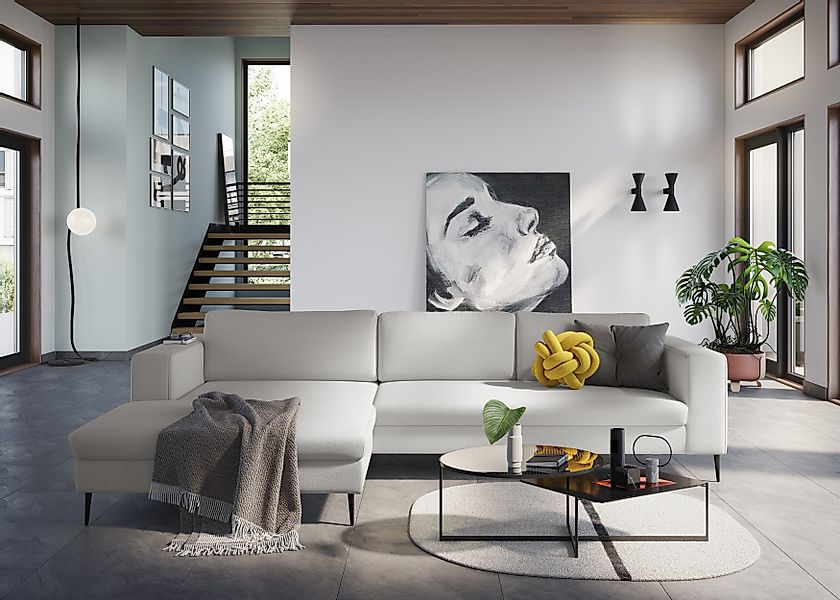 DOMO collection Ecksofa »Modica, zeitlos und elegant, L-Form«, moderne Opti günstig online kaufen