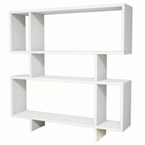 Homemania Bücherregal Hera 100x22x111cm Weiß stehendes Regal weiß günstig online kaufen