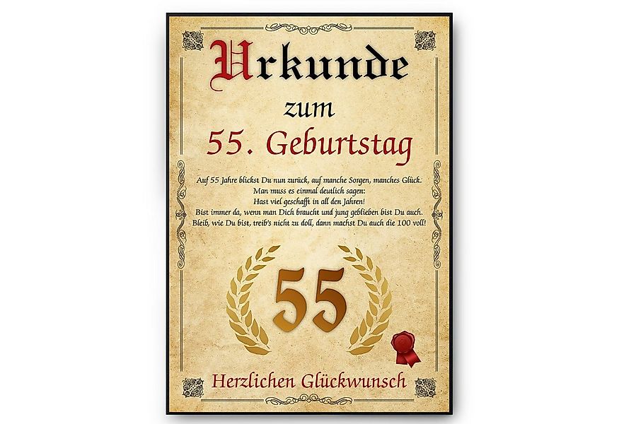 Tigerlino Poster Urkunde zum Geburtstag Mann Frau Geburtstagsgeschenk Gebur günstig online kaufen