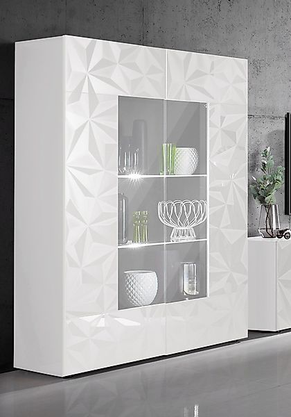 INOSIGN Vitrine »Prisma Höhe 166 cm, Breite 121 cm, Stauraumvitrine mit 2 T günstig online kaufen