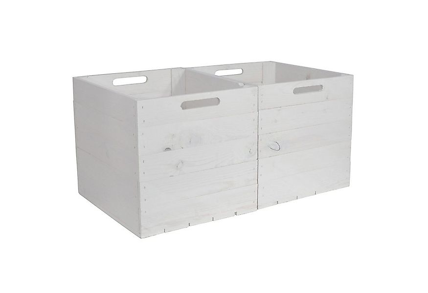 CHICCIE Holzkiste Kallax Aufbewahrungsbox Weiß 33x38x33cm (2 St) günstig online kaufen