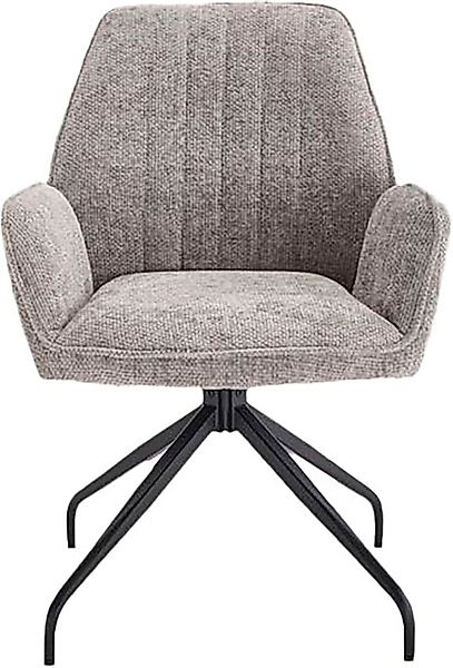 Home affaire Drehstuhl "Campanet" () 2 Stk. Bouclé moderner Drehstuhl mit g günstig online kaufen