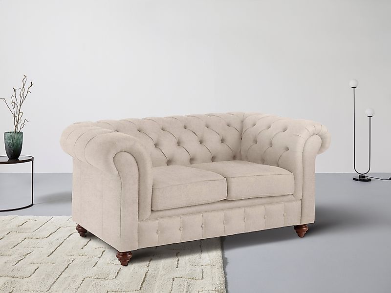 Home affaire Chesterfield-Sofa Chesterfield 2-Sitzer B/T/H: günstig online kaufen