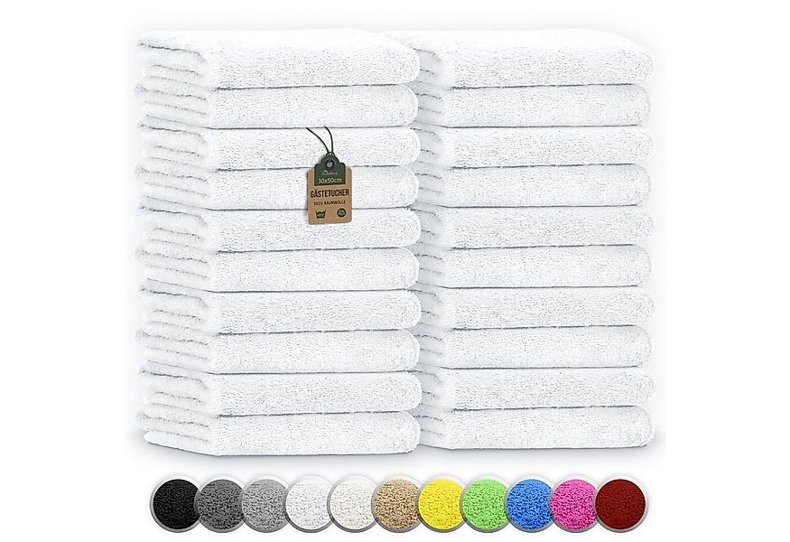 NatureMark Gästehandtuch 20er-Sparpack Frottier Gästetücher 30x50cm, 100% B günstig online kaufen