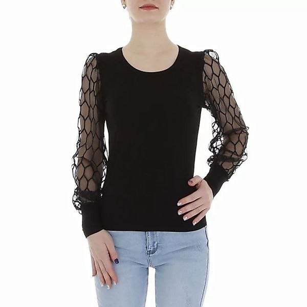Ital-Design Spitzenbluse Damen Elegant (86164457) Spitze Top & Shirt in Sch günstig online kaufen