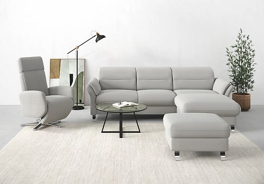 sit&more Ecksofa "Grenoble L-Form mit Federkern", wahlweise mit Bettfunktio günstig online kaufen