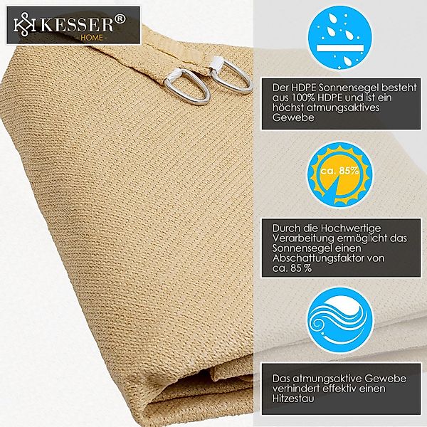 KESSER Sonnensegel, Sonnensegel Sonnenschutz Windschutz HDPE günstig online kaufen