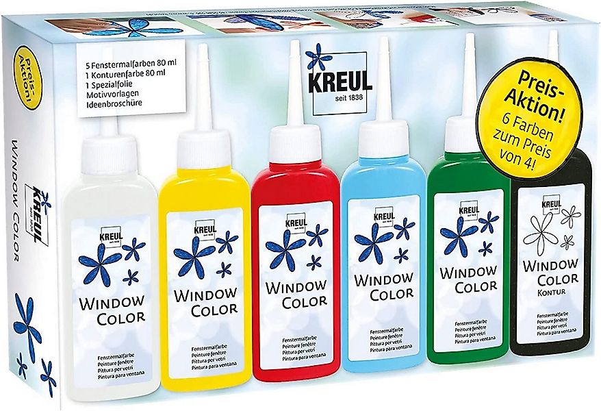 Kreul Sticker KREUL Window Color Hobby Line "Glas Design", Aktions-Set günstig online kaufen