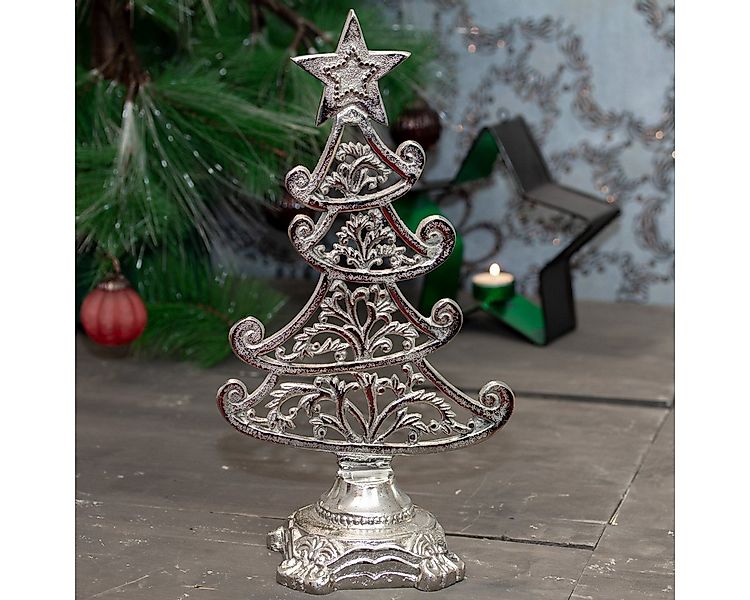 Antikas Weihnachtsfigur Tannenbaum, Aluminium, Weihnachtsbaum für Fensterbr günstig online kaufen