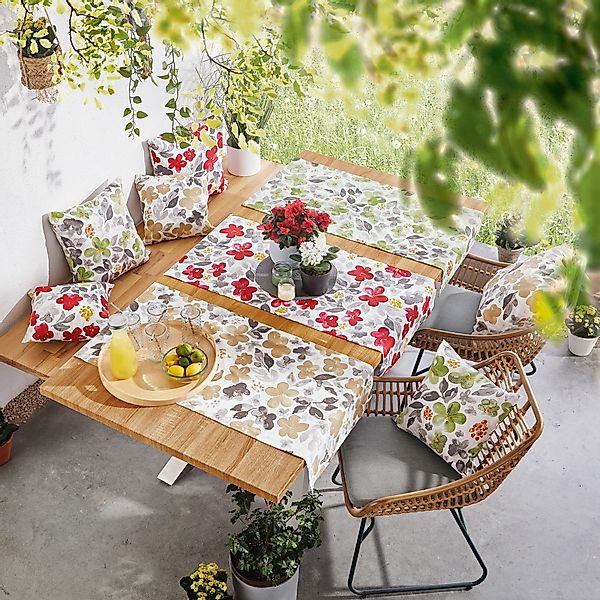 REDBEST Tischdecke Tischläufer, Baumwolle Blumen günstig online kaufen