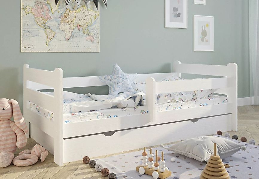 Kids Collective Kinderbett weiß 80x160 90x200 Jugendbett mit Schublade Raus günstig online kaufen