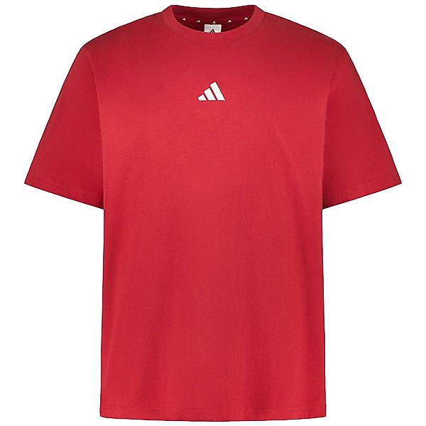 adidas T-Shirt aus Baumwolle Farbe dunkelrot Größe: 4XL günstig online kaufen