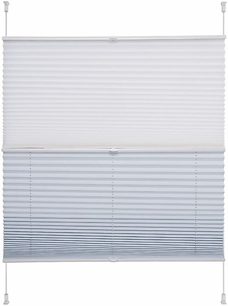 Liedeco Plissee "Day & Night" Lichtschutz ohne Bohren verspannt Faltenstore günstig online kaufen