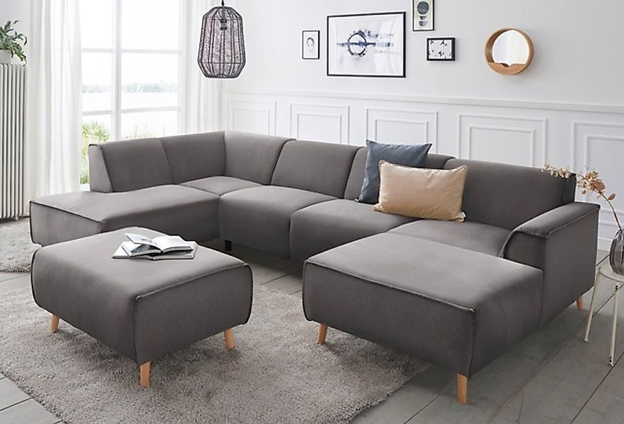 andas Wohnlandschaft »Janek Scandic Design, elegant und zeitlos U-Form«, mi günstig online kaufen