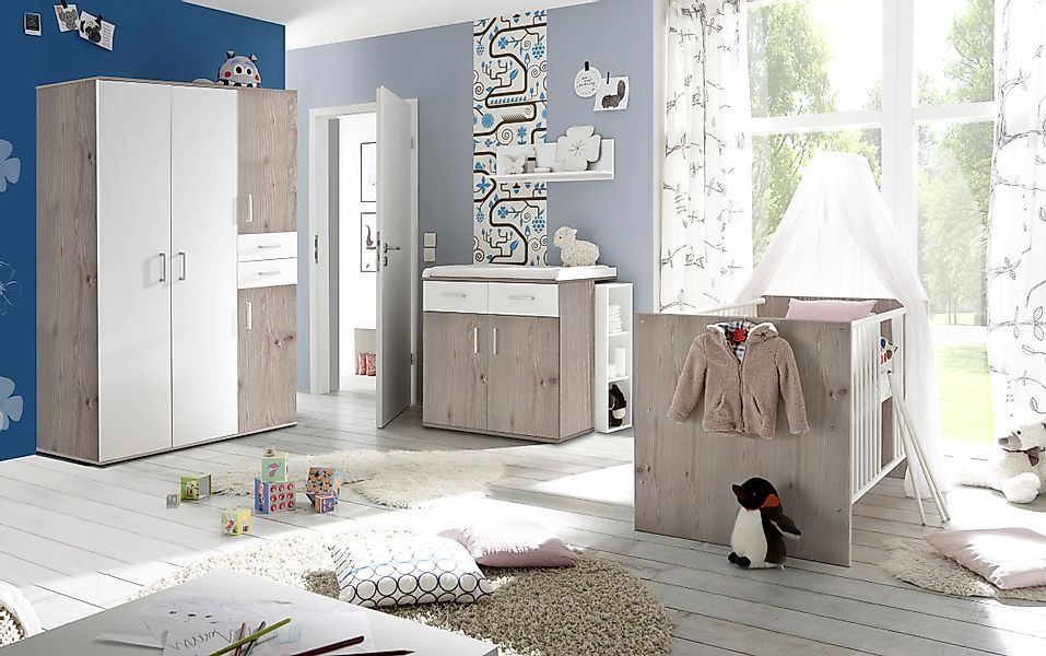 Storado Babyzimmer-Komplettset Babyzimmerset Sienna nelson eiche günstig online kaufen