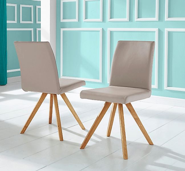 Home affaire Schalenstuhl »Rio« (Set) 2 Stk.Bezug in Kunstleder oder Strukt günstig online kaufen