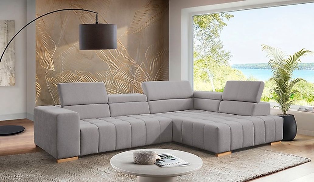 exxpo - sofa fashion Ecksofa »Elianos, hoher Sitzkomfort, aufwendige Kreuzs günstig online kaufen