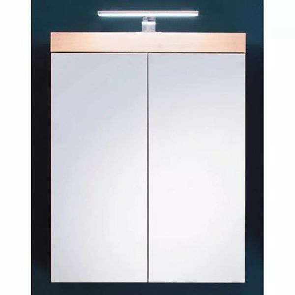 Lomadox Spiegelschrank mit 2 Türen inkl. Beleuchtung ALTENA-19 in Asteiche günstig online kaufen