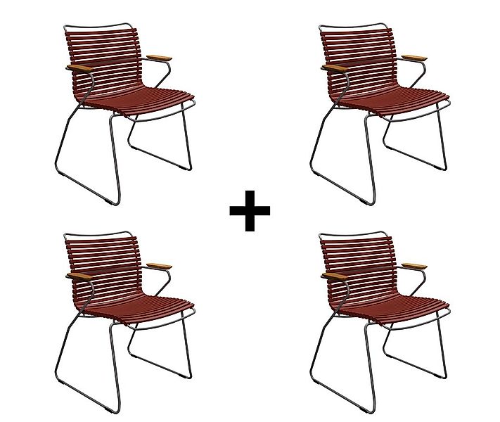 Click Set Stühle 4tlg. paprika günstig online kaufen