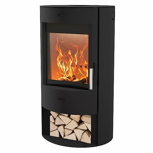 Fireplace Kaminofen ZARIA Stahl Stahl Schwarz 6 kW günstig online kaufen