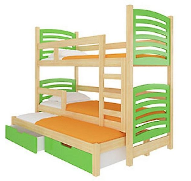 Hochbett SORIA (Etagenbett mit 3 Schlafgelegenheiten) Farbe wählbar günstig online kaufen