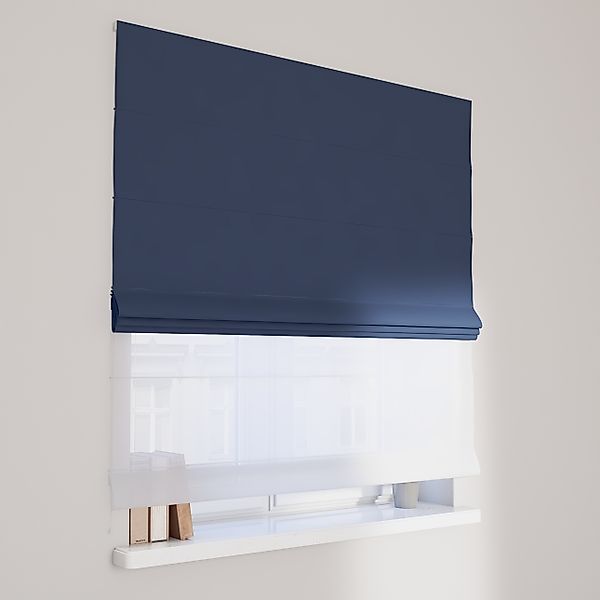 Dekoria Doppelraffrollo Duo, dunkelblau, 130 x 170 cm günstig online kaufen