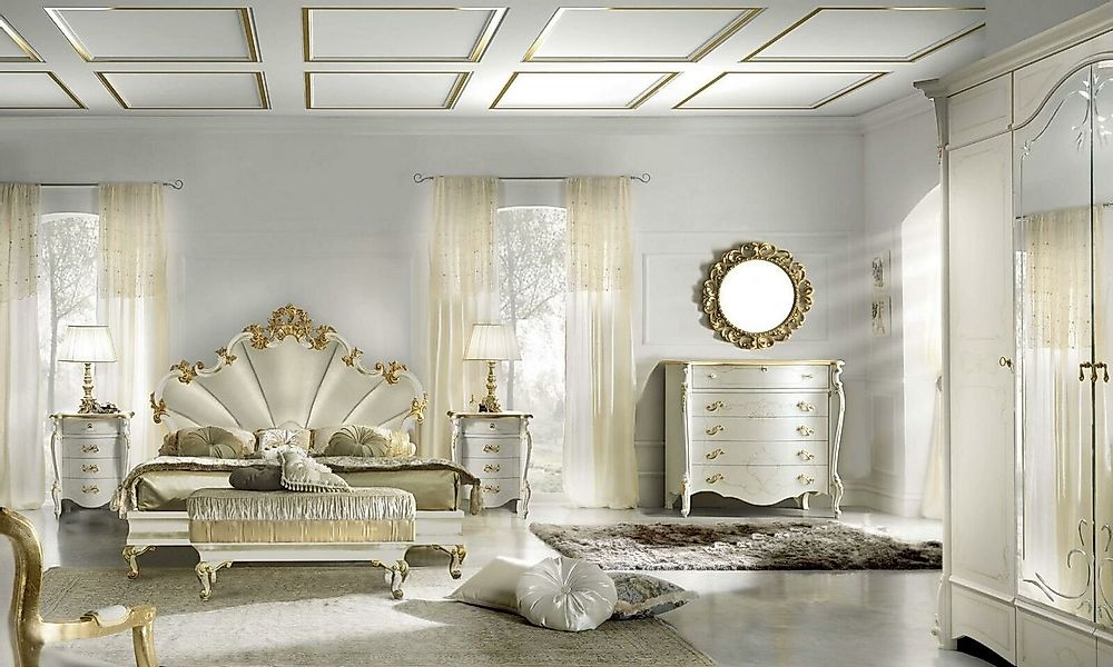 JVmoebel Bett Klassisches Barock Rokoko Hotel Betten Polsterbett Doppelbett günstig online kaufen
