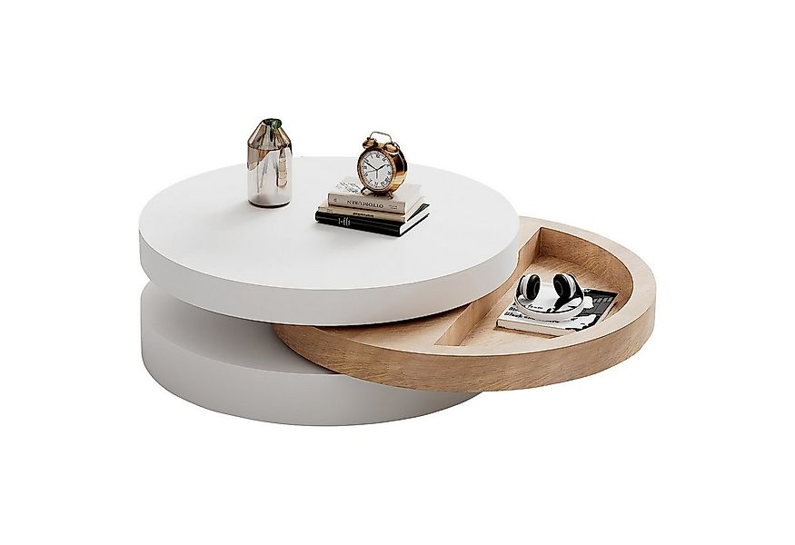 OKWISH Couchtisch Zylindrisch-Beistelltisch (Wohnzimmertisch, 1-St., Dreist günstig online kaufen