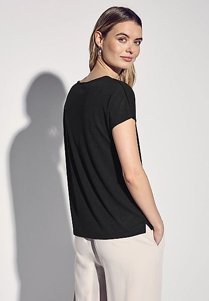 STREET ONE T-Shirt, mit abgerundetem V-Ausschnitt günstig online kaufen