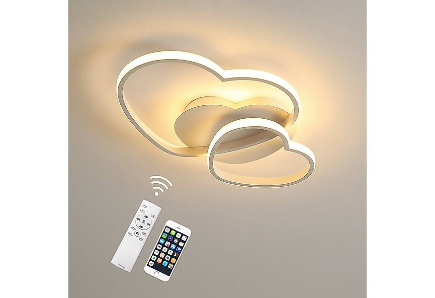 Goeco LED Deckenleuchte LED Herzleuchte, energiesparend, 40W, fernbedienbar günstig online kaufen