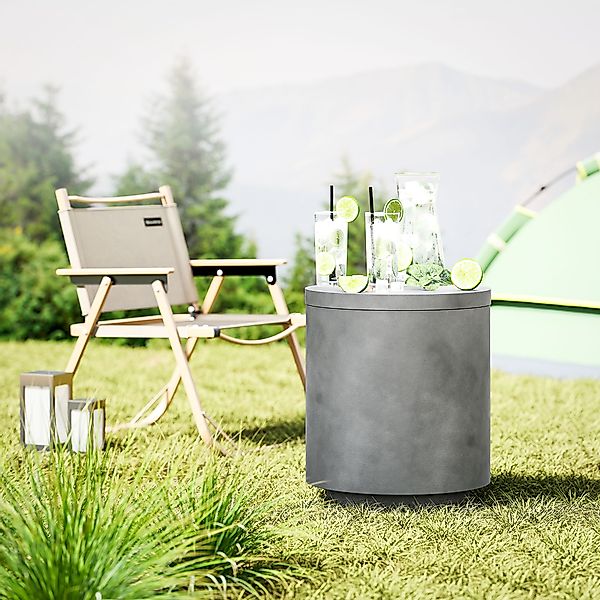 HOMCOM Cool Bar Beistelltisch mit abnehmbarer Tischplatte 10 L Getränkekühl günstig online kaufen