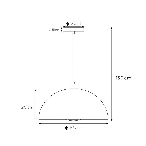 Hängeleuchte Siemon aus Stahl, Ø 40 cm, blau günstig online kaufen