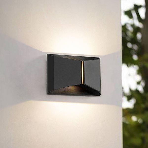 Lindby LED-Außenwandleuchte Anlira, schwarz, Up & down, IP65 günstig online kaufen