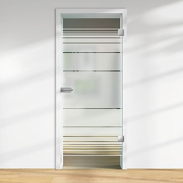 Glasdrehtür ESG Floatglas Dekor Siebdruck 36/05 DIN Rechts 2097 x 834 x 8 m günstig online kaufen