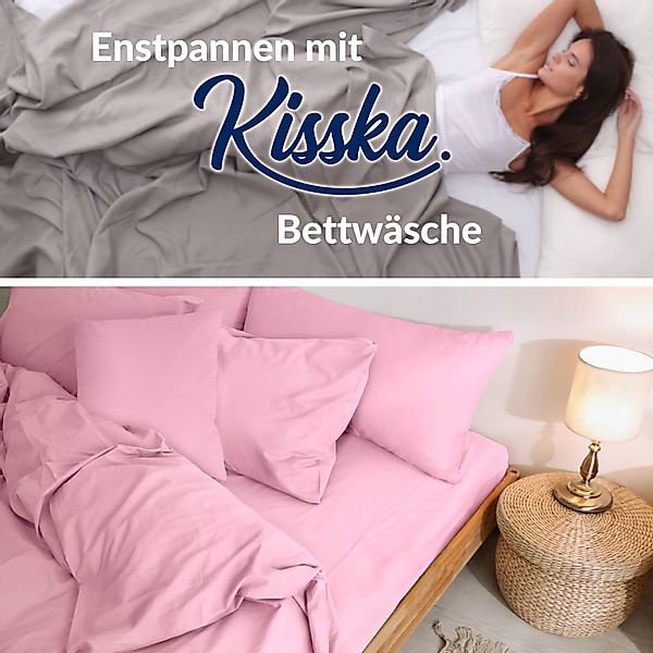 Kisska Bettbezug LUNA Deckenbezug Bettwäsche ohne Kissenbezug, (1 St), Atmu günstig online kaufen